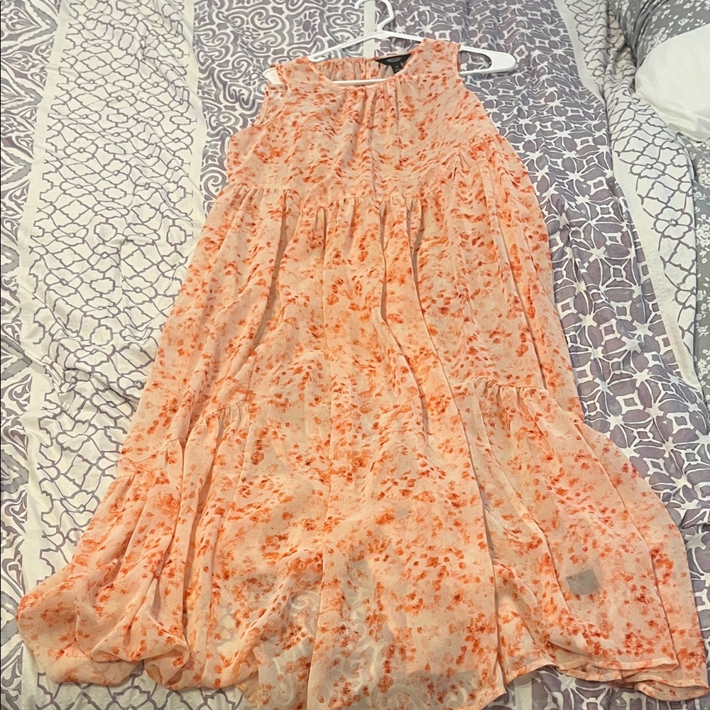 Simply Vera Vera Wang Orange Floral Dress